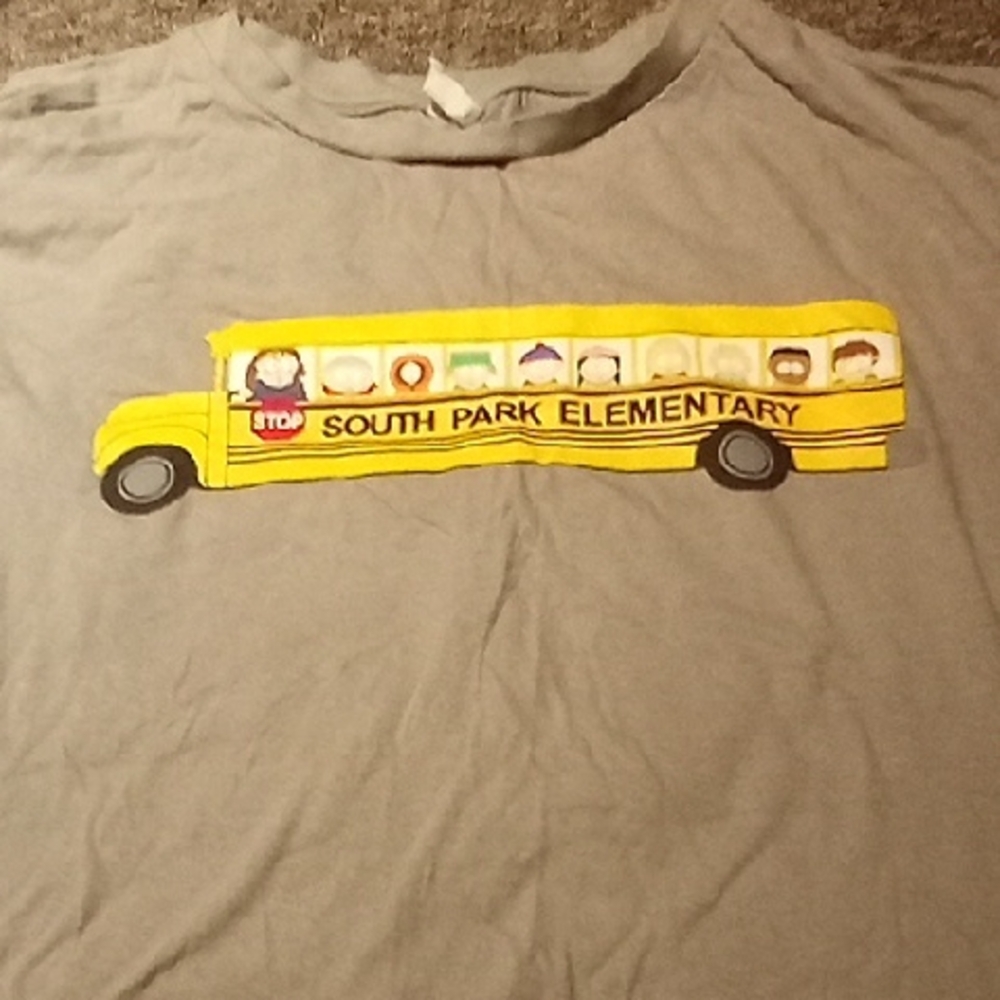 Men's Gray Vintage XXL South Park Elementary Shirt TV Promo